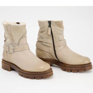 Miz Mooz Bonney Faux Shearling Lined Boots in pebble Sz EU40/US9-9.5